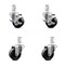 Service Caster 3.5 Inch Phenolic Wheel Swivel 3/4 Inch Square Stem Caster Brakes SCC, 2PK SCC-SQ20S3514-PHS-TLB-34-2-S-2 - alternate 4